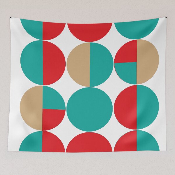 Item preview, Color Block Circles - Red, Green, and Tan designed and sold by pillarGPX.