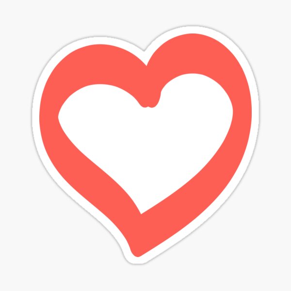 "Heart hand drawing heart" Sticker for Sale by Taliin Redbubble