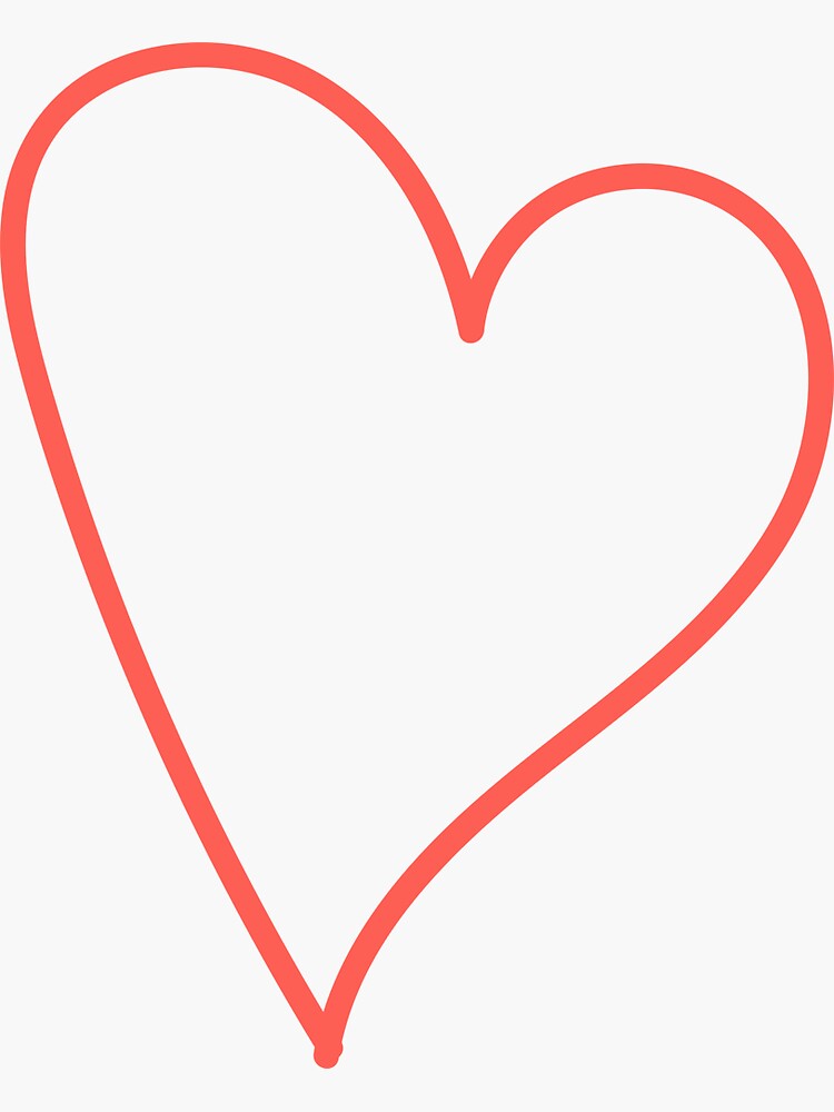 "Heart hand drawing heart" Sticker for Sale by Taliin Redbubble
