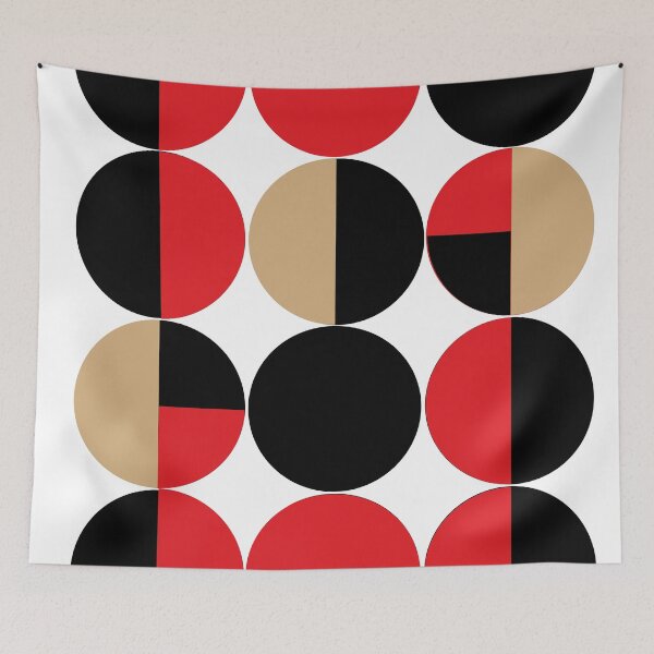 Item preview, Color Block Circles - Black, Red, and Tan designed and sold by pillarGPX.