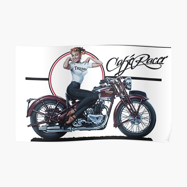 Biker Girl Posters Redbubble