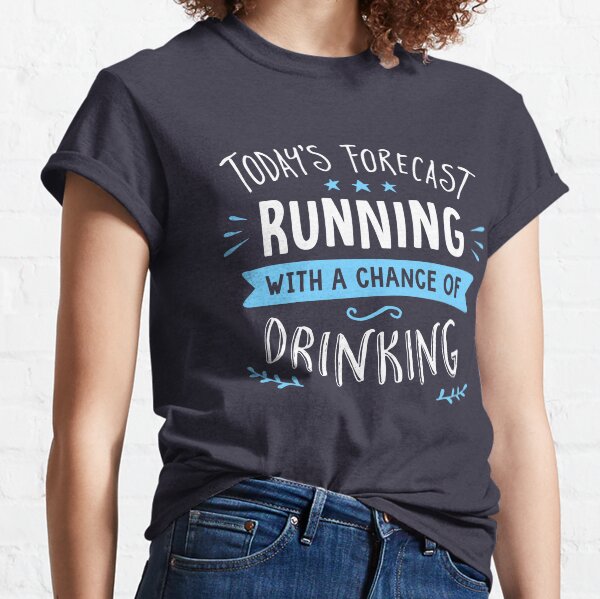 Pures Designs Weekend Forecast Racing with A Chance of Drinking Gift Tee Hoodie
