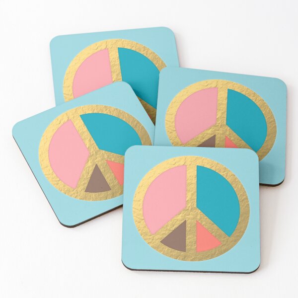Item preview, Peace Sign Symbol - Colorful Gold Foil designed and sold by Elsy's Art.