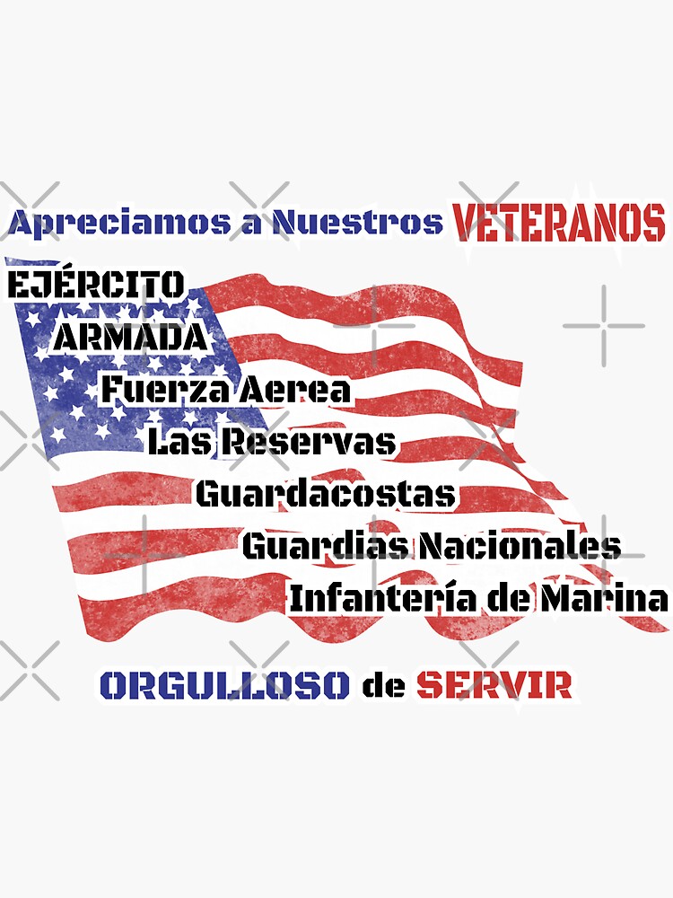 "An Appreciation for the Veterans IV (Spanish)" Sticker for Sale by