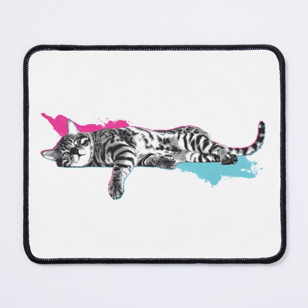Item preview, Neon Lounging Cat designed and sold by amandartwork.