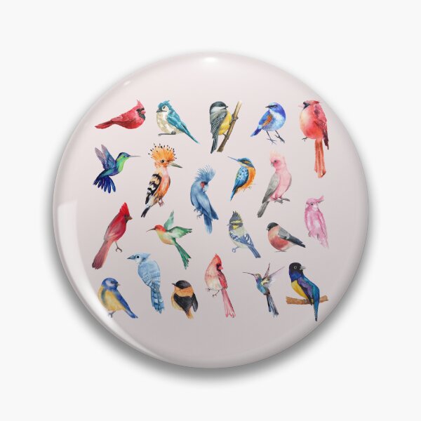 Item preview, Cute Whimsical Colorful Watercolor Birds,  designed and sold by BohemiWANDERS.