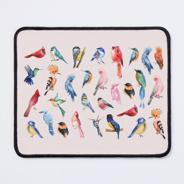 Item preview, Cute Whimsical Colorful Watercolor Birds,  designed and sold by BohemiWANDERS.
