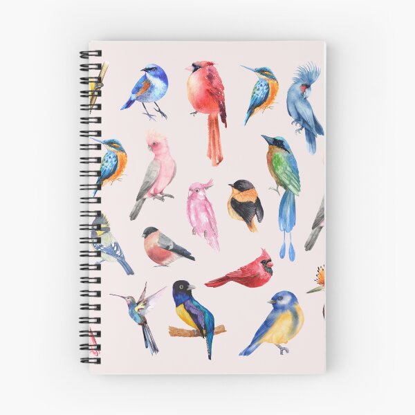 Item preview, Cute Whimsical Colorful Watercolor Birds,  designed and sold by BohemiWANDERS.