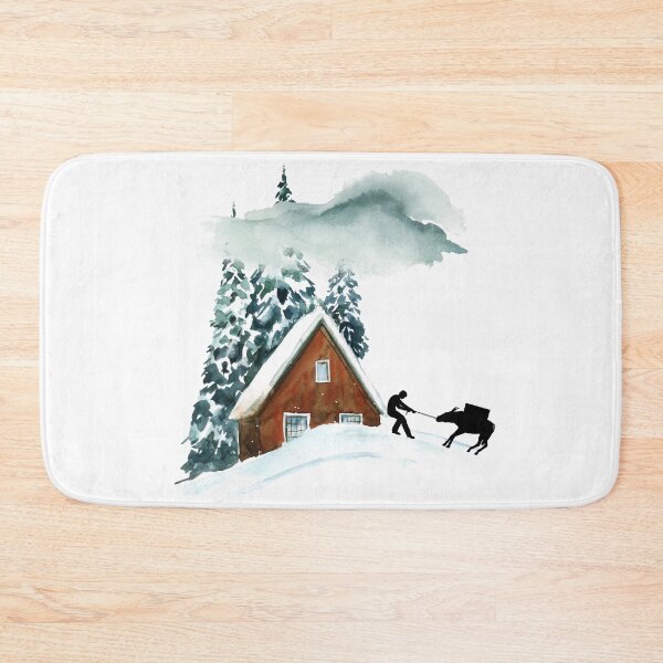 Artikelvorschau, Aquarellmalerei der Backcountry-Hütte entworfen und verkauft von It's On Backwards.