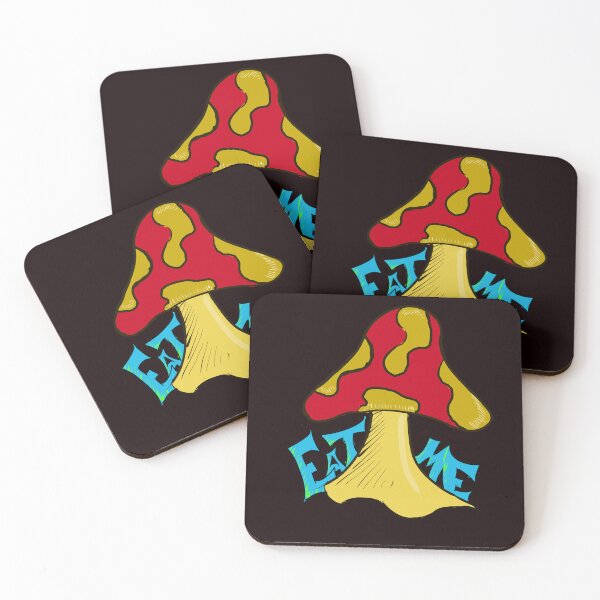 Item preview, mushroom eat me sticker designed and sold by winfredsDesigns.