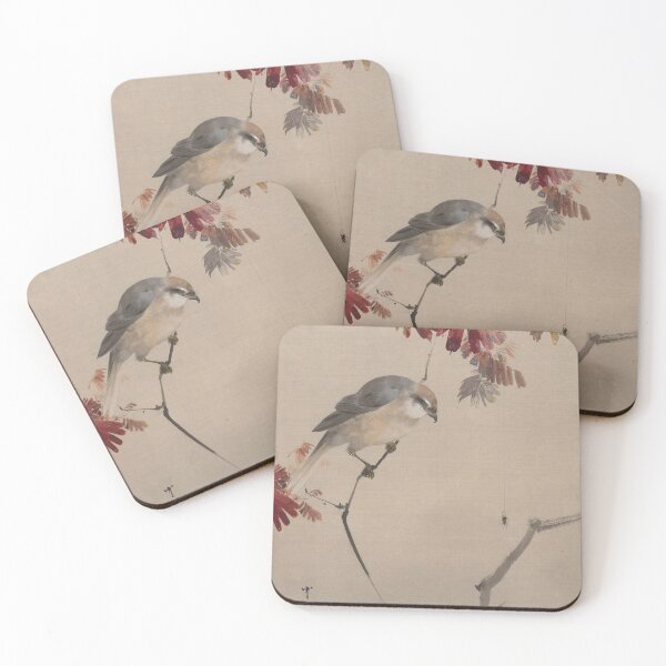 Item preview, Bird on Branch Watching Spider | Japanese Meiji Art (kachō) designed and sold by andydavistech.
