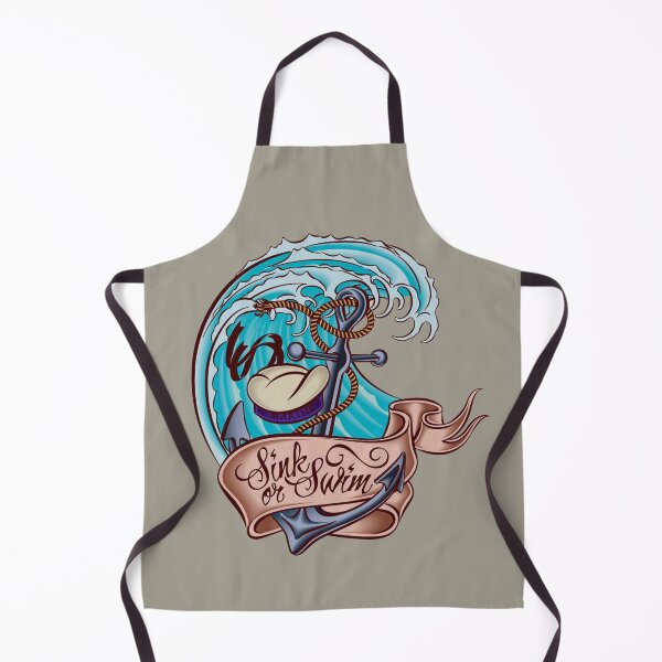 Item preview, Sink or Swim Marines Nautical Wave Anchor designed and sold by ChristinasMess.
