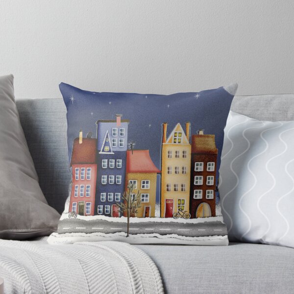 Item preview, Colorful houses and falling stars designed and sold by MoTekent.
