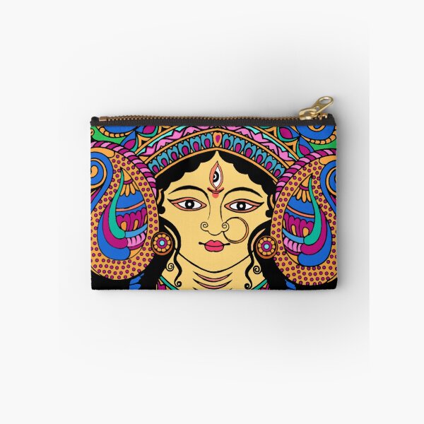 Item preview, Traditional, Ethnic Durga Deity Art, black background designed and sold by SafariByMarisa.