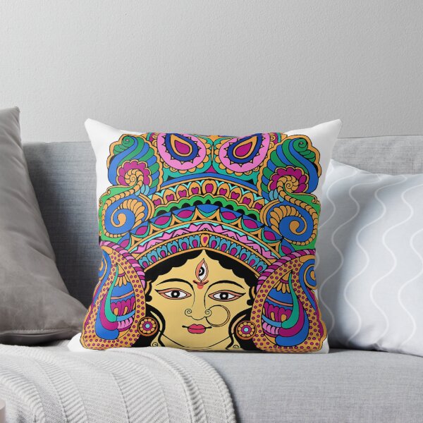 Item preview, Traditional, Ethnic Durga Deity Art, white background designed and sold by SafariByMarisa.