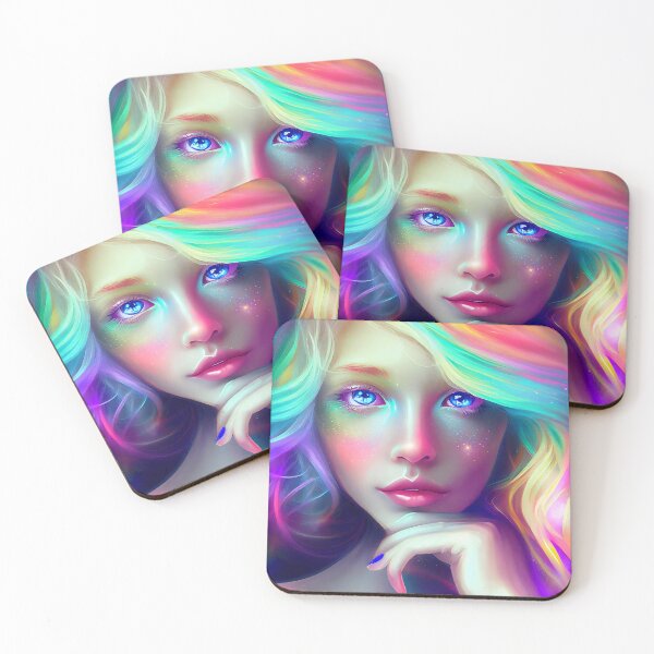 Item preview, girl reflecting many colors designed and sold by Dicoart.