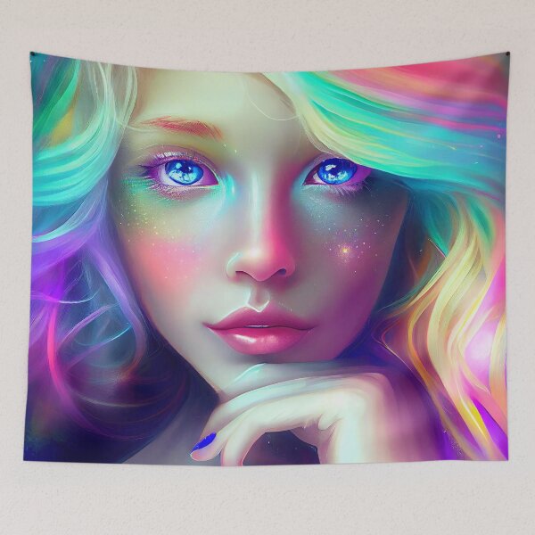 Item preview, girl reflecting many colors designed and sold by Dicoart.