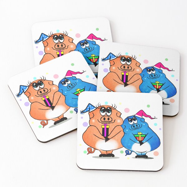 Item preview, Cute pigs - Season's greetings  designed and sold by Shirley cute art .