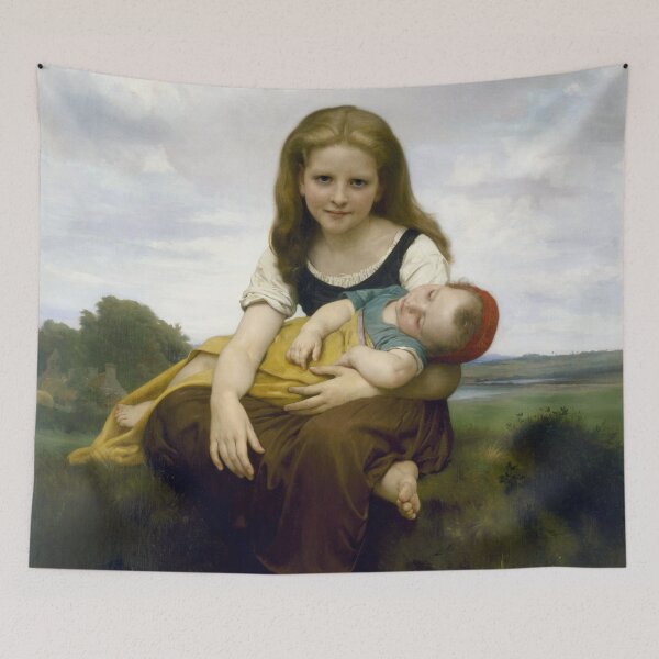 Item preview, The Elder Sister | William Bouguereau | 1869 French Nursery Art designed and sold by CJET.