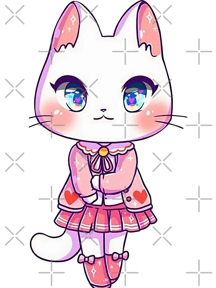 How to Draw a Cute Manga / Anime / Chibi Girl with her Kitty Cat