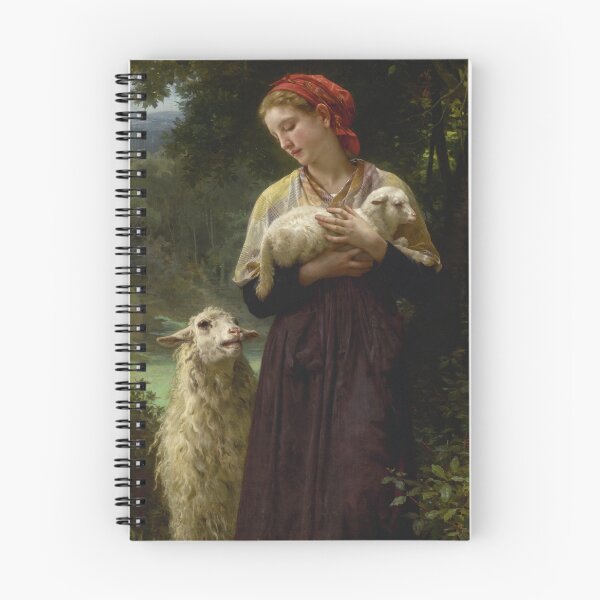 Item preview, The Newborn Lamb | William Bouguereau | 1872 French Nursery Art designed and sold by CJET.