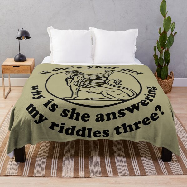 Item preview, If She's Your Girl Why Is She Answering My Riddles Three? - Oddly Specific Meme, Sphinx designed and sold by SpaceDogLaika.