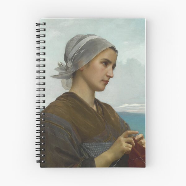 Item preview, Breton Knitter | William Bouguereau | 1871 French Art designed and sold by CJET.