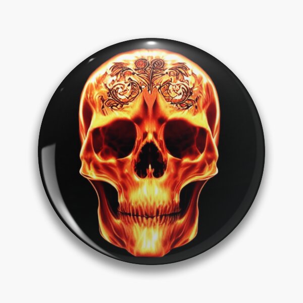 Item preview, Golden Etched Skull designed and sold by Aerialyn.