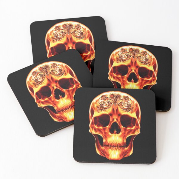 Item preview, Golden Etched Skull designed and sold by Aerialyn.