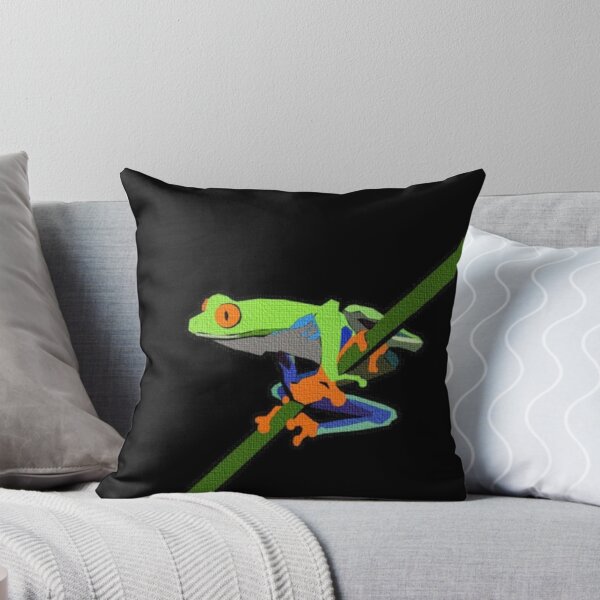 Red-Eyed Green Tree Frog Throw Pillow