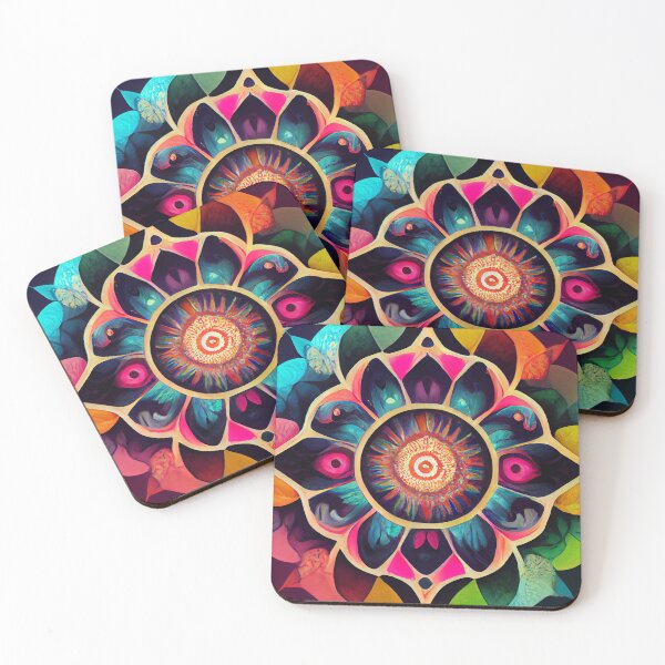 Item preview, Vibrant Psychedelic Mandala Six designed and sold by robotic-artist.
