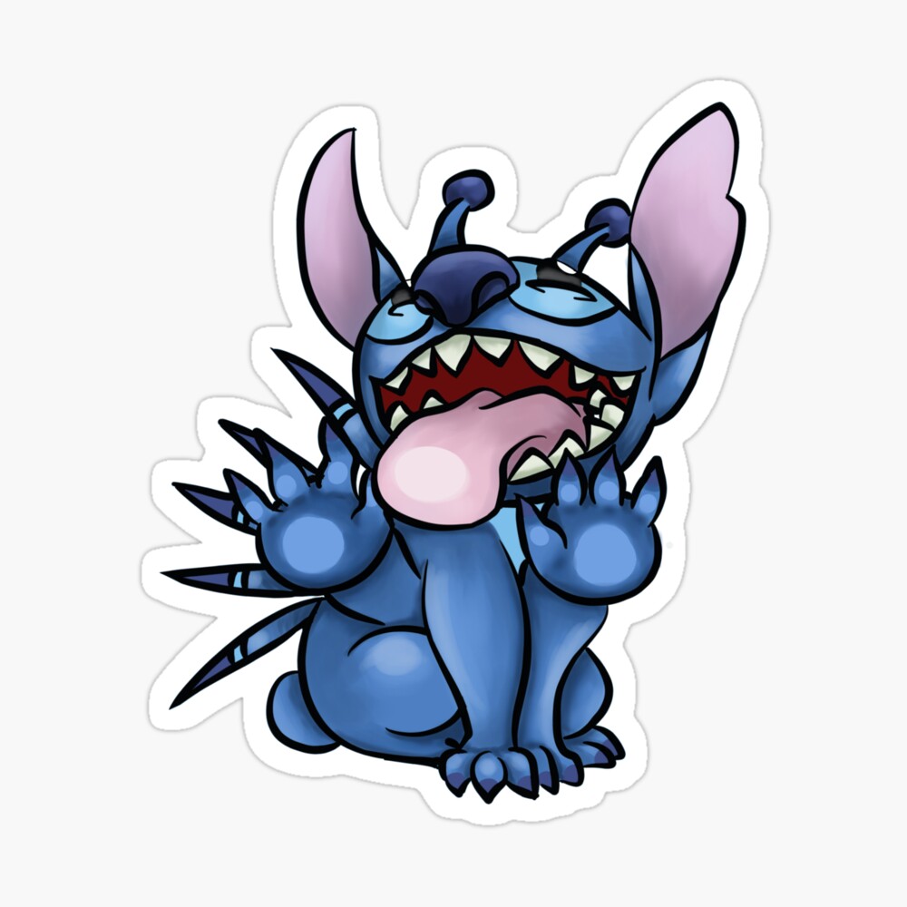 Japan Disney Big Sticker - Stitch 626 Alien