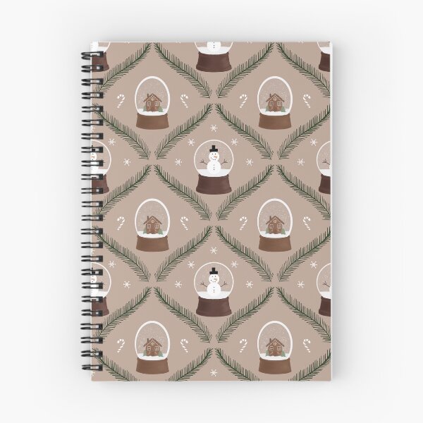 Item preview, Beige Christmas Snow Globe Damask Print designed and sold by BronwynBecks.
