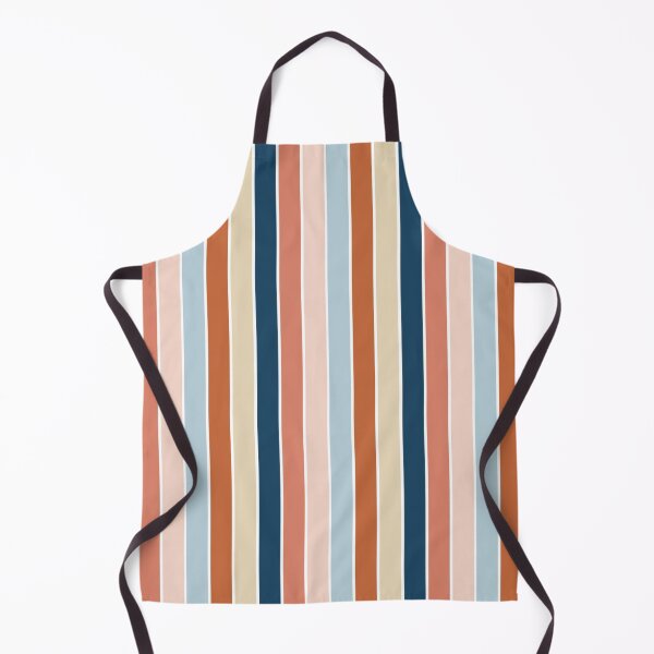 Item preview, Vertical Stripes Vintage Navy Orange Pastels Pattern designed and sold by quirkycounselor.