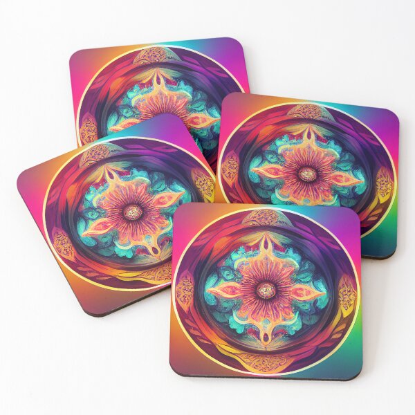 Item preview, Vibrant Psychedelic Mandala Seven designed and sold by robotic-artist.