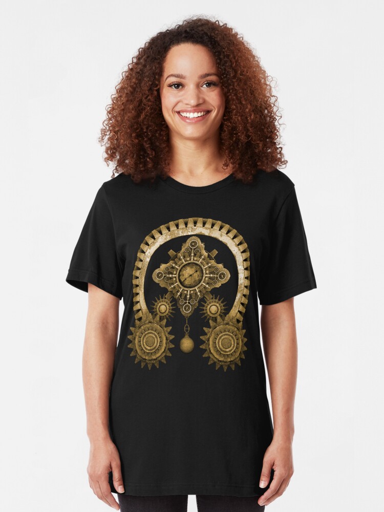 Alternate view of Steampunk Mystery Machine Slim Fit T-Shirt