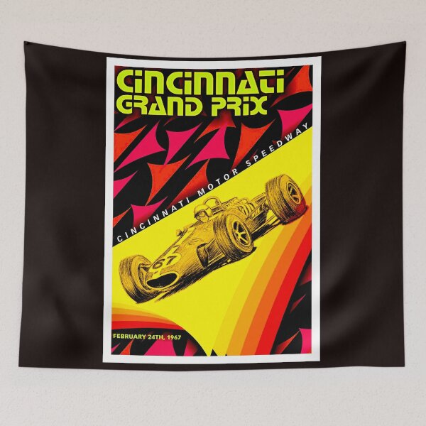 Item preview, CINCINNATI : Vintage 1967 Grand Prix Auto Racing Print designed and sold by posterbobs.