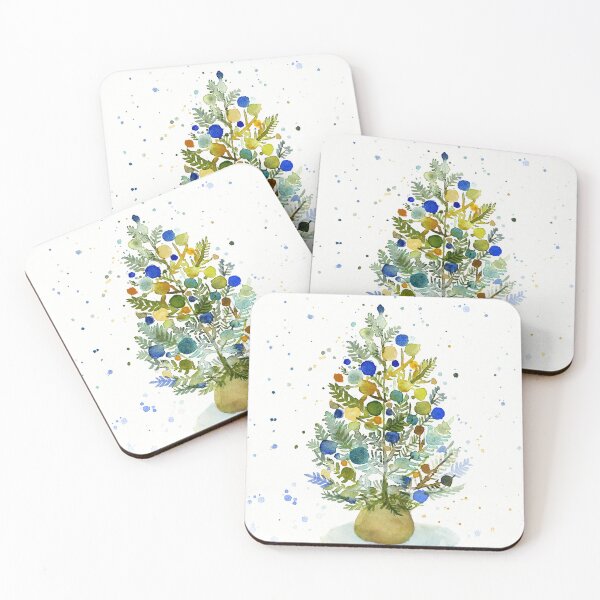 Item preview, Farmhouse, Christmas tree, Watercolor designed and sold by Sue Zipkin.