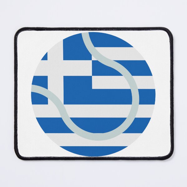 Item preview, Greek Flag Tennis Ball designed and sold by Sports-Stickers.