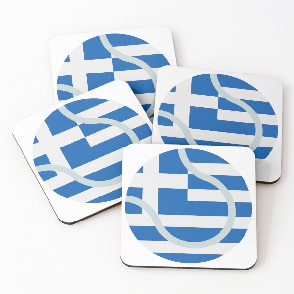 Artikelvorschau, Tennisball mit griechischer Flagge entworfen und verkauft von Sports-Stickers.