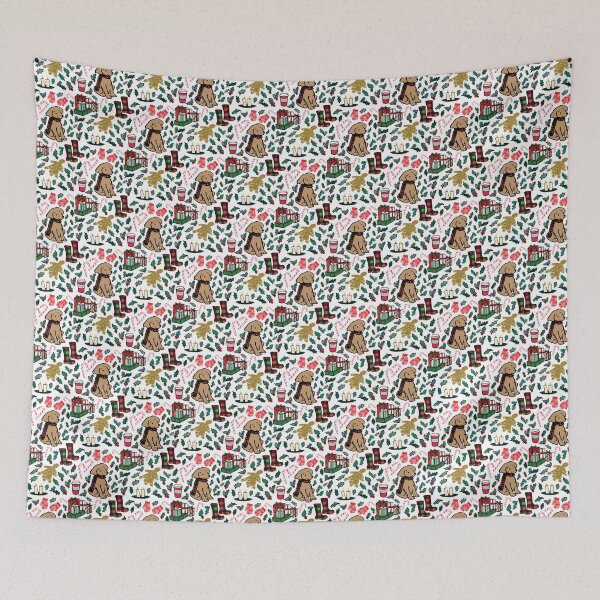 Item preview, Christmas Dog with Winter Holiday Icons designed and sold by DrawForth2020.