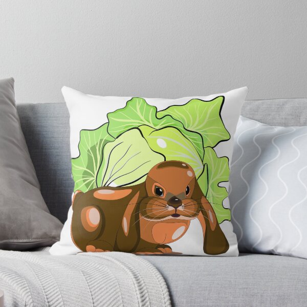 Item preview, Rabbit with cabbage on the background designed and sold by Mashusha-art.