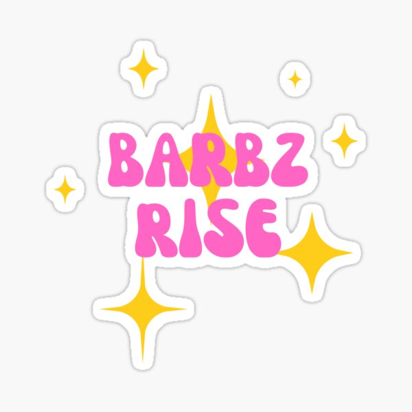 "Barbz Rise With Sparkles" Sticker For Sale By Rachcreatess | Redbubble