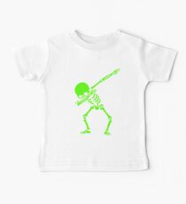 Dabbing Skeleton Green Baby Tee