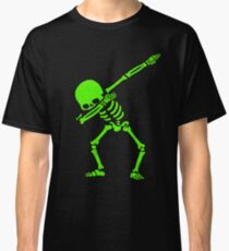 Dabbing Skeleton Green Classic T-Shirt