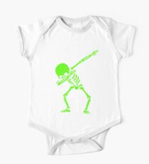 Dabbing Skeleton Green One Piece - Short Sleeve