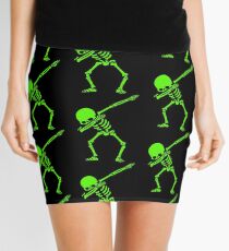 Skeleton Grün abtupfen Minirock