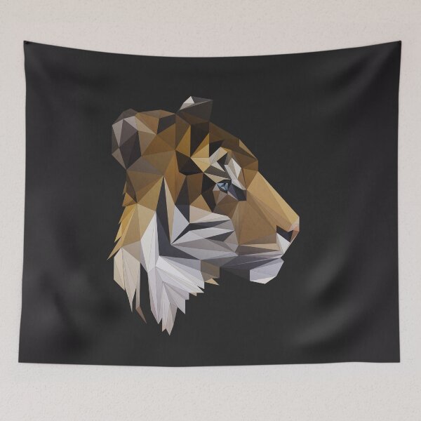 Item preview, Polygon tiger face designed and sold by Maja Andreassen.