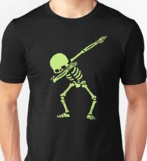 Abtupfen Skeleton Shirt Dab Hip Hop Schädel Dabbin Glow-Effekt Slim Fit T-Shirt