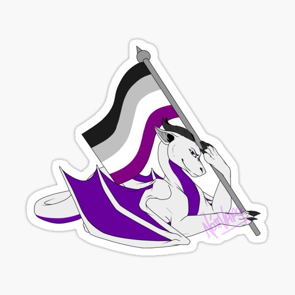 Asexual Dragon (Ace Awareness Week) Sticker